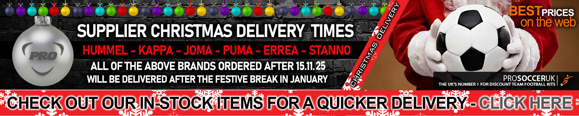 Christmas Opening Times 2025