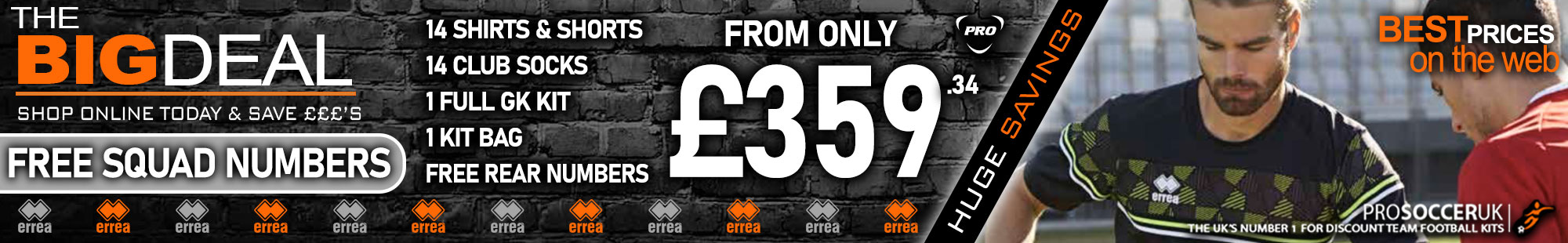 Errea Football Kit Bundles