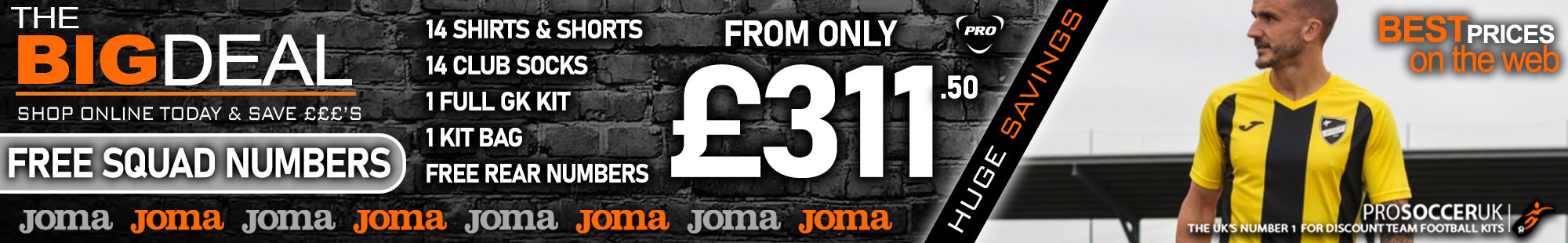 Joma 11 A-side Kit Bundles