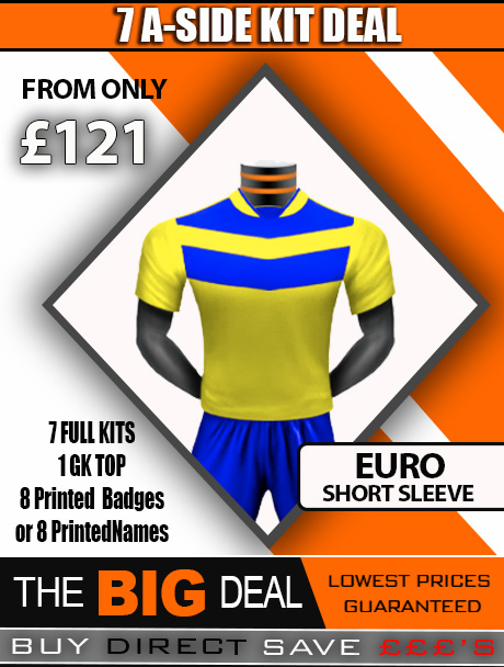 Euro Short Sleeve 7 Small Sided Full Kit Deal