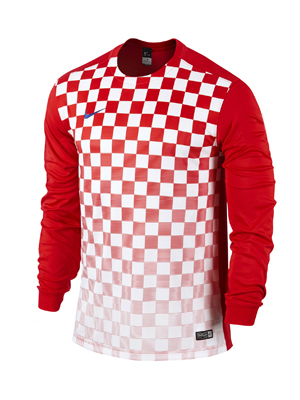 Nike Precision III Clearance Football Shirt Red/White LS  NI-05 - Football Kit Sale
