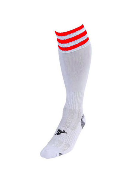 Precision Clearance Pro 3 Stripe Socks White/Red