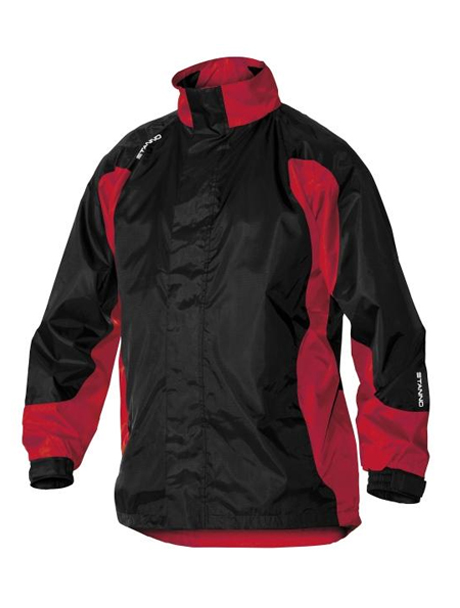 Stanno Santos Rain Jacket Black/Red- BR-01