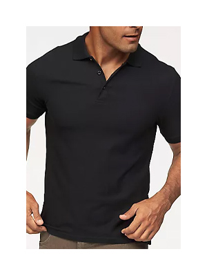 Fruit of the Loom Plain Clearance Polo Shirt - Black