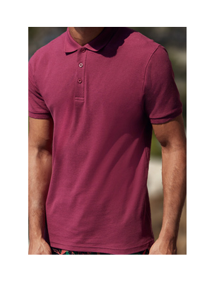 Fruit of the Loom Plain Clearance Polo Shirt - Maroon