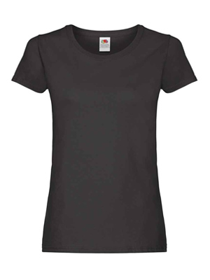 Fruit of the Loom Ladies Fit Plain Clearance T-Shirt - Black