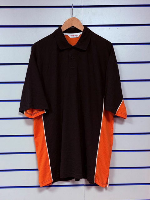GameGear Clearance Polo Shirt Black/Orange BX9