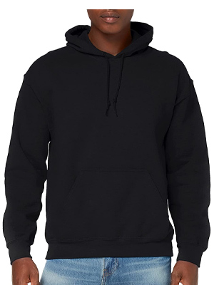 Gildan Plain Clearance Hoody - Black