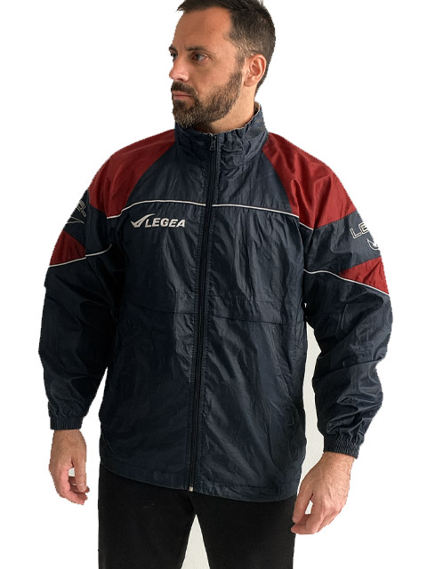 Legea Clearance Rain Jacket Navy/Maroon BX4
