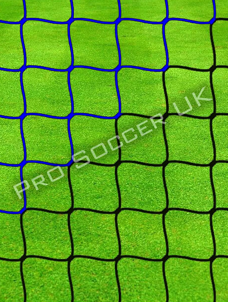 24ft x 8ft 3mm Blue/Black Striped Football Net