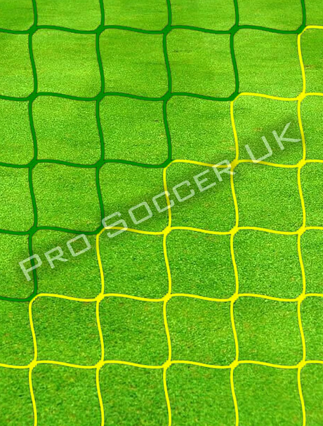 24ft x 8ft 3mm Green/yellow Striped Football Net