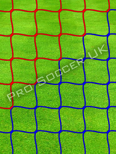24ft x 8ft 3mm Red/Blue Striped Football Net