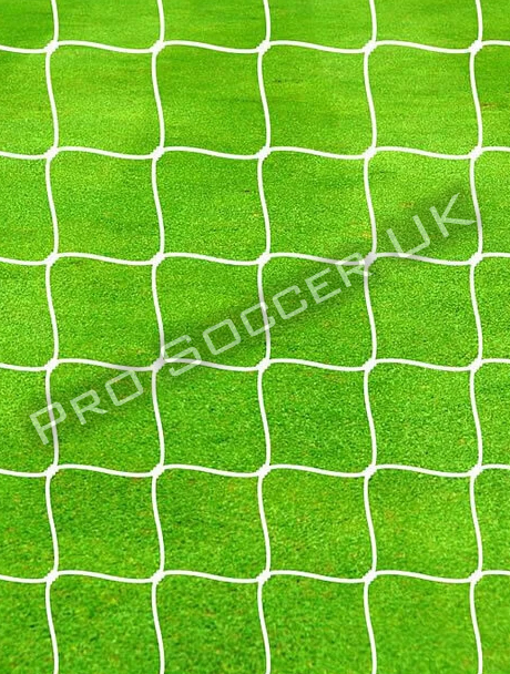 24ft x 8ft 3mm White/White Striped Football Net