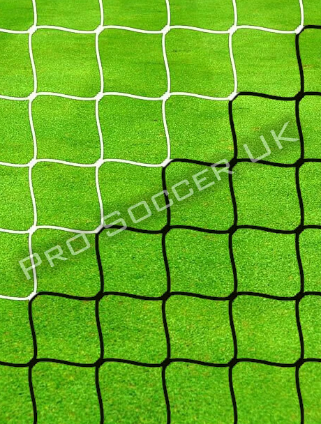 24ft x 8ft 3mm White/Black Striped Football Net