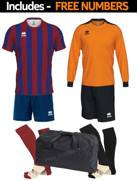 Errea Strip Football Team Kit x10
