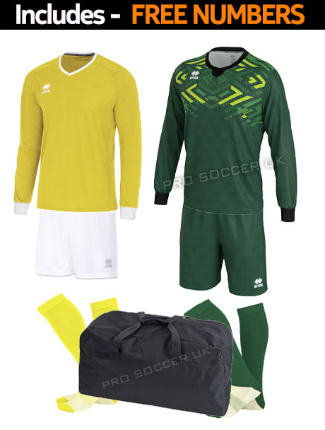 Errea Lennox Long Sleeve Football Team Kit x10