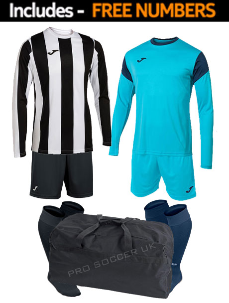 Joma Inter Classic Long Sleeve Football Team Kit x10