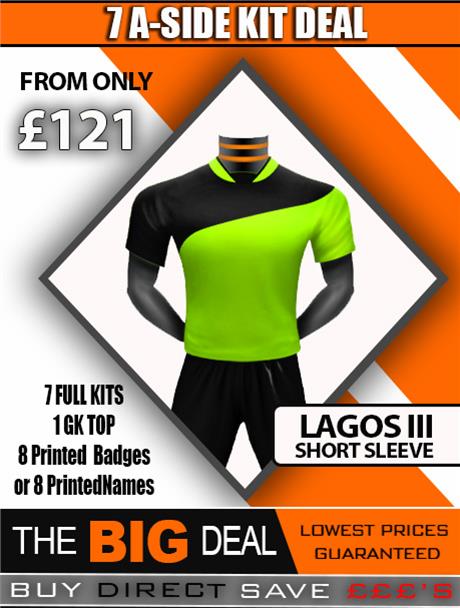 Lagos III Short Sleeve 7 aside Full Kit Deals