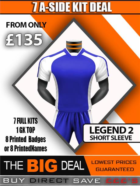 Legend 2 Short Sleeve 7 Aside Full Kit Deal