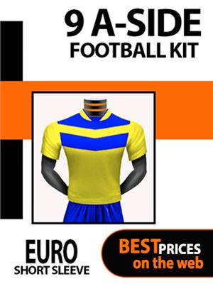 Euro 9 Aside Short Sleeve Football Kit