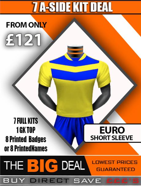 Euro Short sleeve 7 aside Full Kit Deals