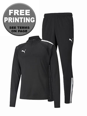 Puma Team Liga Training 1/4 Zip Top Tracksuit Set