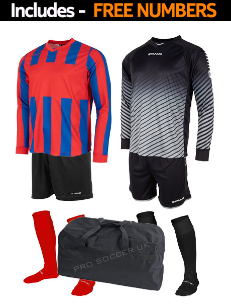 Stanno Aspire Long Sleeve Football Team Kits - Kids x10
