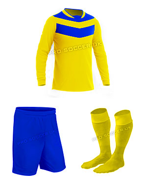 Euro Yellow/Royal Discount Football Kits