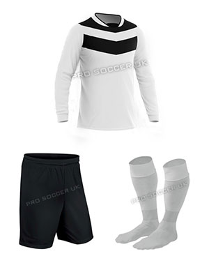 Euro White/Black Discount Football Kits