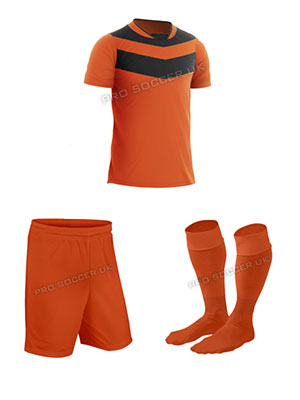 Euro Orange Short Sleeve Football Kits