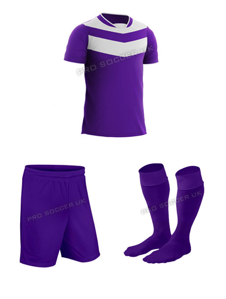 Euro Purple Short Sleeve Football Kits