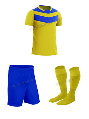 Euro Yellow/Royal SS Discount Football Kits