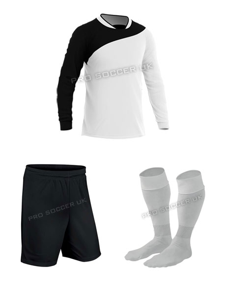 Lagos III White/Black Football Kits