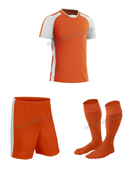 Legend 2 Orange/White Short Sleeve Football Kits