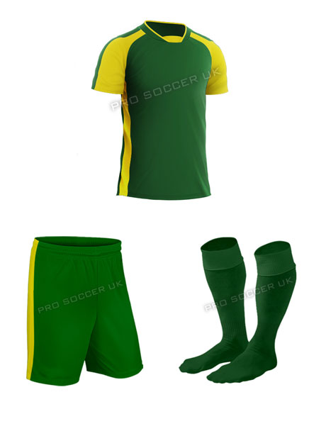 Legend 2 Green/Yellow Short Sleeve Football Kits