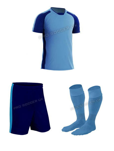 Legend 2 Navy/Sky Short Sleeve Football Kits