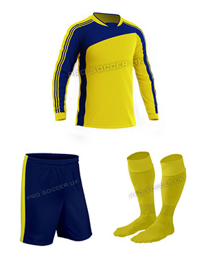 Striker II Yellow/Navy Discount Football Kits