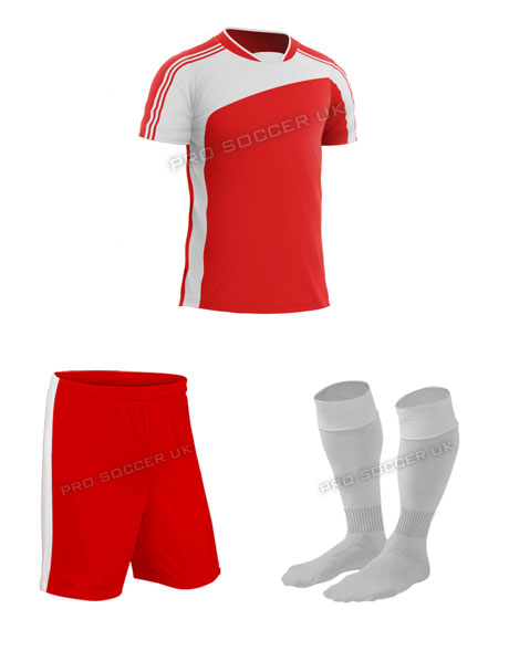 Striker II Red/White Short Sleeve Football Kits