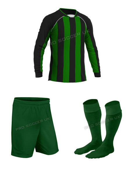 Team Green/Black Football Kits
