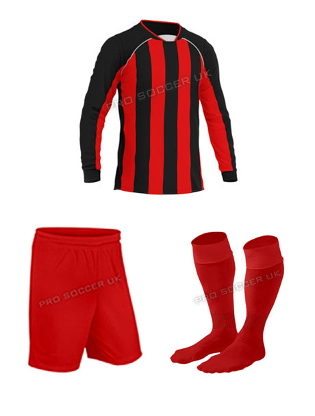 Team Red/Black Football Kits