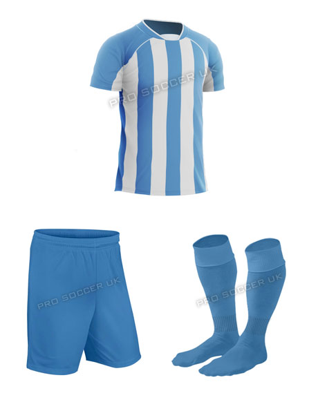 Team Sky/White Short Sleeve Football Kits
