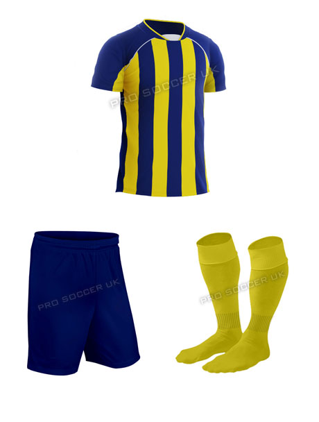 Team Navy/Yellow Short Sleeve Football Kits