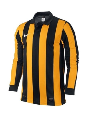 Nike Inter stripe III Clearance Football Shirt Yellow/Black LS NI-06 - Football Kit Sale