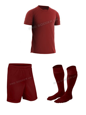 Academy Maroon Short Sleeve Football Kits