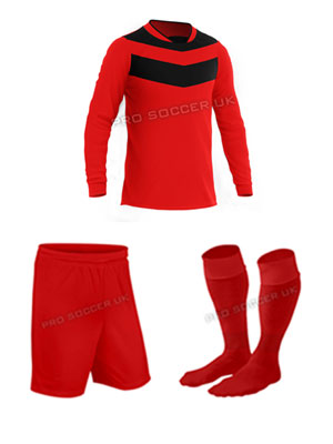 Euro Red/Black Football Kit - Team KIts