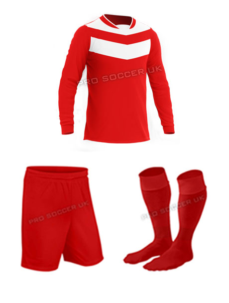 Euro Red/White Football Kits - Team KIts