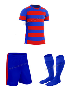 Hoop Blue/Red Short Sleeve Football Kits