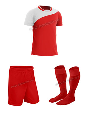 Lagos III Red Short Sleeve Football Kits