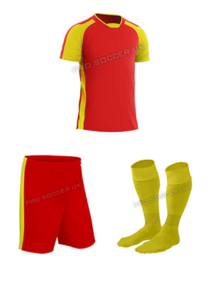 Legend 2 Red/Yellow Short Sleeve Football Kits