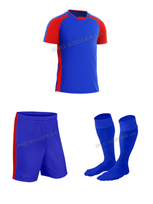 Legend 2 Blue/Red Short Sleeve Football Kits